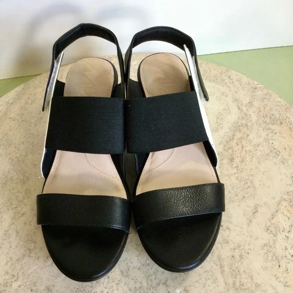Women's Nina Sandals,‎ Size 8 Black/White